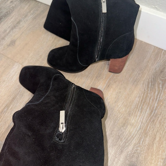 Splendid Womens Boots Solid Black Size 6 Suede Block Heel Knee High - Picture 9 of 14